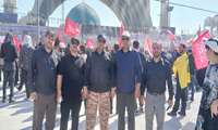 تجدید میثاق خانواده سازمان جهاد کشاورزی قزوین با آرمان‌های شهیدان در آیین تشییع رهبر شهید انقلاب