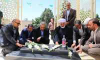 تجدید میثاق رئیس مرکز مکانیزاسیون وزارت جهاد کشاورزی با آرمان‌های شهدا در قزوین